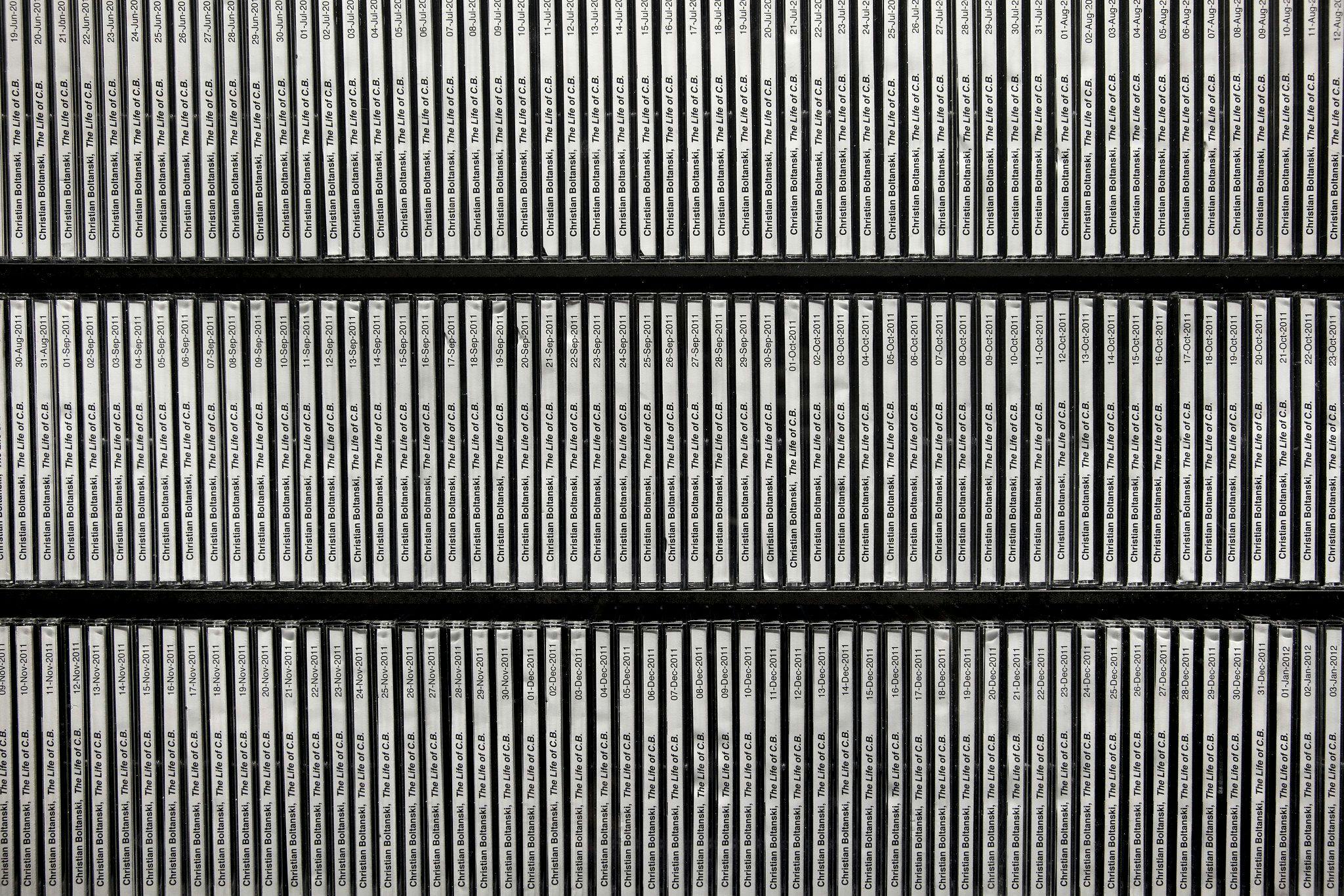 Rows of CD case spines