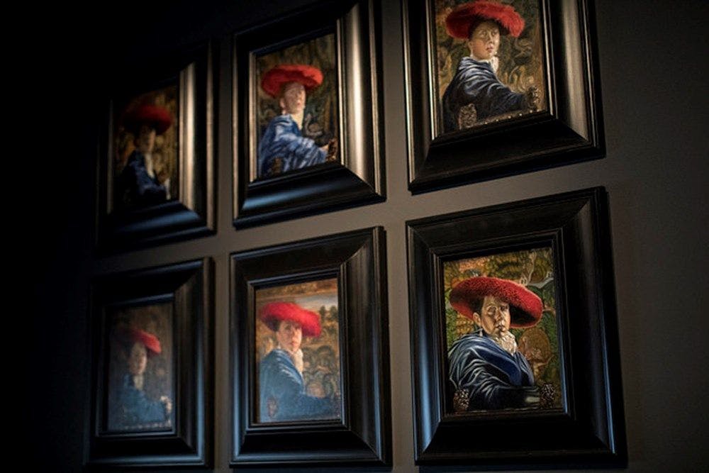 6 framed versions of Johannes Vermeer.